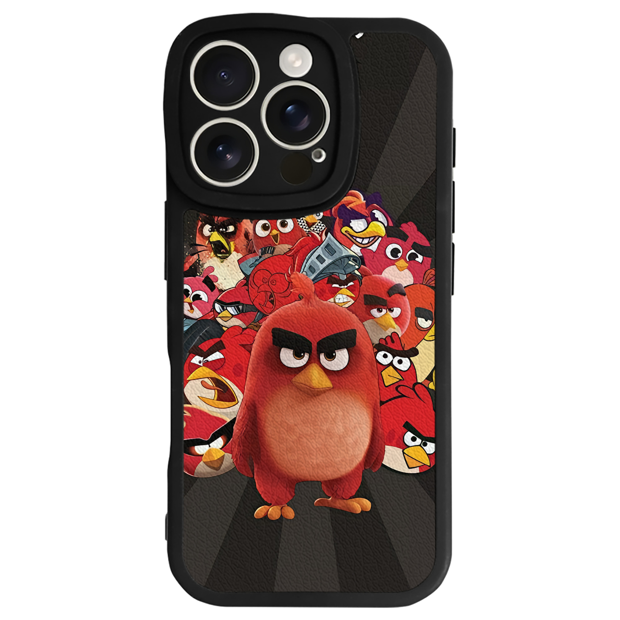 （画像用） Angry Birds アングリーバード 【iPhone 16シリーズ対応】シリコンスマホケース（レザー調） 材質：シリコン